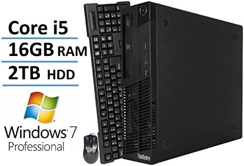 Lenovo ThinkCentre Premium High Performance Business Desktop Computer, Intel Core i5 Quad-Core Processor 3.1GHz, 16GB RAM, 2TB HDD, Windows 7 Professional (Certified Refurbished)