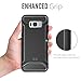 TUDIA Galaxy S8 Case, Carbon Fiber Design Lightweight [TAMM] TPU Bumper Shock Absorption Cover for Samsung Galaxy S8 (Black)