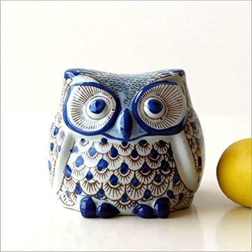 Amazon Co Jp 貯金箱 ふくろう おしゃれ かわいい 和風 梟 置物 陶器