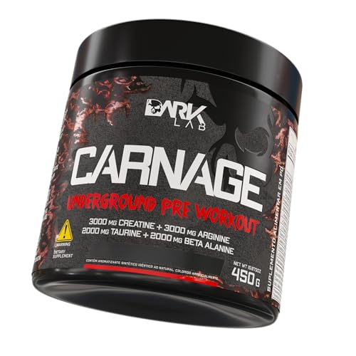 Pré-Treino Carnage Underground Dark Lab, 450g, Pink Lemonade, Creatina