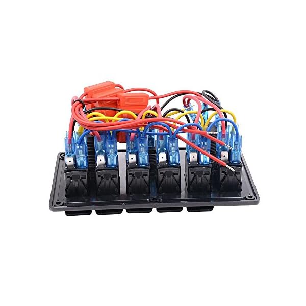 DCFlat-5-Pin-6-Gang-Car-Marine-Boat-Circuit-RV-LED-Rocker-Switch-Panel-Breaker-Voltmeter-USB-style3