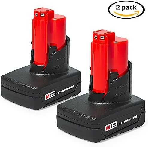 Mrupoo 12V 6000mAh Lithium-ion Replacement Battery for Milwaukee 48-11-2411 48-11-2420 48-11-2401 2455-20 12-Volt Cordless Milwaukee Tools (2 Pack)