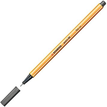 Ручка капиллярная Stabilo тем.сер (4006381333986)
