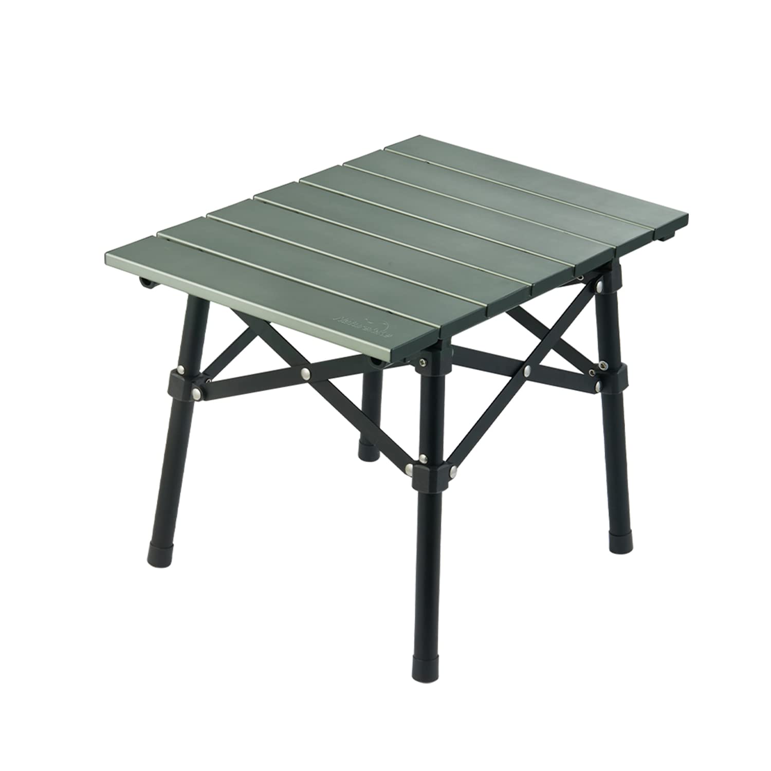 Naturehike Camping Table Folding Table Aluminium Portable Folding Chair Ultralight Camping Table Small Table for Garden Hiking Camping （Green-S）