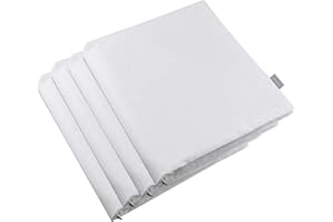 Thmyo 4-Pack 100% Cotton Comfortable Solid Decorative Throw Pillow Case Square Cushion Cover Pillowcase Sublimation Blank Pillow Covers DIY Throw Pillowcase for Sofa Bed Car(18x18inch/45x45cm,White)