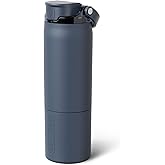 BrüMate Rise 25oz Water Bottle With 100% Leakproof Covered Silicone Straw | Insulated Stainless Steel Water Bottle | Cup-Holder Friendly | Fast Flow | Soft Sip Spout | BPA-Free (Nightfall Blue)