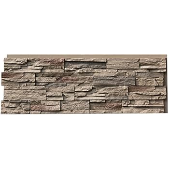 NextStone Polyurethane Faux Stone Panel - Country Ledgestone - Teton Buff (4 Panels per Box)