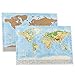 Scratch Off Map of The World with Country Flags, Premium Scratcher, and Accessories is a Great Gift for Travel Enthusiasts; Wall Art Travel Map Poster;Large: 32 inches X 24 inches by Great Landings