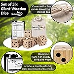 Giant-Wooden-Yard-Dice-Set-for-Lawn-Games-and-Outdoor-Yard-Games-Family-Fun-Includes-Larger-Double-Sided-Yardzee-and-Farkle-Dry-Erase-Scoreboard-6-Dices-35-Pen-and-Canvas-Carrying-Bag