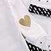 Newborn Baby Girl Boy Top Romper+Pants Leggings Hat Outfits Set (0-3 Months, White&Black)