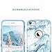 Fingic for iPhone 6s Case,iPhone 6 Case,Marble Blue Bling Glitter Design Hybrid Flexible Soft Rubber Hard PC Bumper Shockproof Full Body Protective Phone Case Cover for Apple iPhone 6S/iPhone 6-Blue