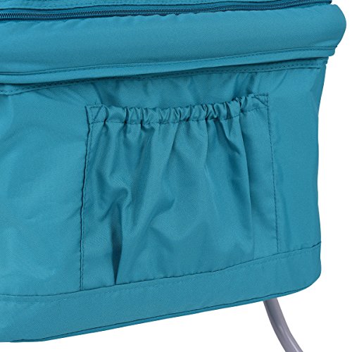 Costzon Baby Bassinet, Lightweight Foldable Rocking Bed with Mosquito Net & Carrying Bag (Green)