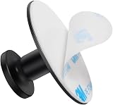 LJLink Matte Black Stainless Steel Self Adhesive Towel Hooks 2 PCS Round view 3