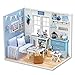 Flever Dollhouse Miniature DIY House Kit Creative Room with Furniture and Cover for Romantic Valentine's Gift (Fresh Sunshine)