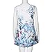 Hot Sale! Women Sleeveless Printed Mini Dress,Canserin Vintage Boho Summer Beach (XL, White)