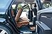 OxGord Leopard Animal Print Flat-Cloth Car Seat Covers Set for Jeep, Truck, Minivan, Sedan - Front, Back Buckets, Steering Wheel, Seat Belt - Rear Split Bench - 17pc, Beige