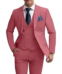 Men's 3 Pieces Suit Set Slim Fit Suits for Men Big