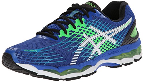 ASICS Men's Gel-Nimbus 17 Running Shoe,Royal/White/Flash Green,10 M US