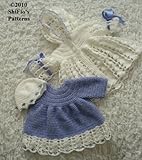 Crochet Pattern - CP158 - Baby Hooded Matinee Jacket, Dress and Hat - 0-3mths - USA Terminology