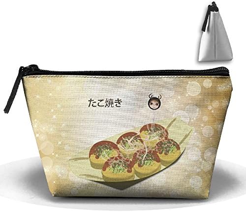 Takoyaki Printing Trip Toiletry Bag Trapezoidal Zipper Receive Bag Travel Fashion