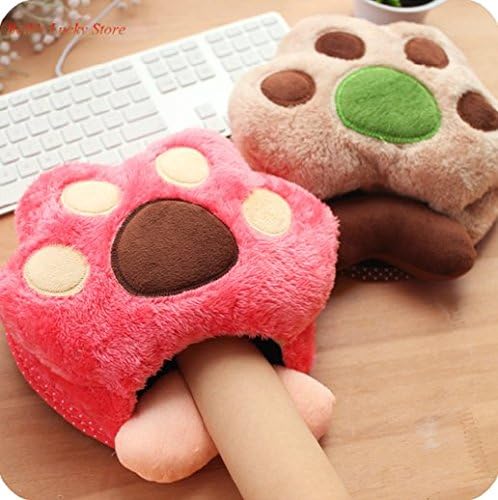 Lucky Beth USB Hand Warmer Mouse Pad Love Shape Winter Hand Warmer Wristband Thicken Heating Mouse Pad
