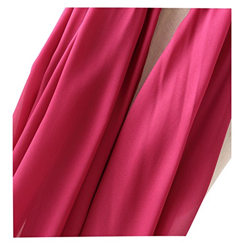Bellonesc Silk Scarf 100% silk Long Lightweight Sunscreen Shawls for Women (rose red) - Thumbnail 3