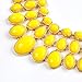 Jane Stone Fashion Necklace Yellow Bubble Beaded Necklace Bib Statement Necklace Bridesmaid Wedding Necklace (Fn0627-Yellow)