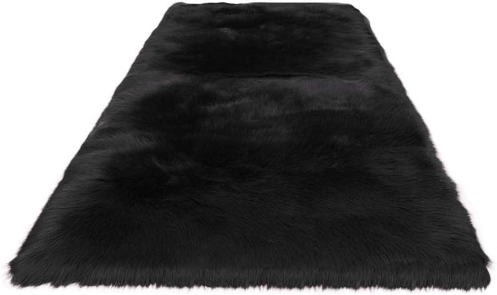 Alian Plush Area Rug, Luxury Fluffy Fuax Fur Shag Carpet Woolen Long Hair Rug Mat Anti-Slip Soft Nursery Rugs for Bed Room,Living Room, 24 x 48 Inch