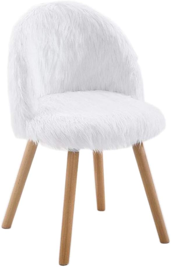 Dining Chairs Makeup Chair, Fluffy Mat Bedroom Office Lounge Chair With