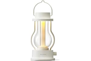 BALMUDA The Lantern | Rechargeable LED Lantern | 3 Light Modes: Candle, Amber, & Warm White | Battery Operated | Lightweight | Water-Resistant | US Version | White