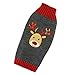 Dog Ugly Christmas Sweater Pet Cat Xmas Reindeer Christmas Holiday Knitted Design by DELIFUR (XL)