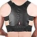 Medical-Grade Adjustable Magnetic Posture Support Back Brace - Relieves Neck, Back and Spine Pain - Improves Posture (Small) (Black) by Poscure(TM)