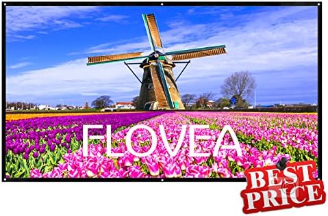 84 inch Projector Screen,16:9 Outdoor Portable Foldable Movie Screen, FLOVEA Home Cinema Theater Movies, Business Presentation, Education Training, Outdoor Public Display