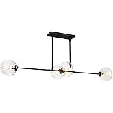 Alora Mood LP549448MBCL Cassia Pendant, 4-Light 16 Total Watts, Matte Black/Clear Glass