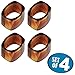 interDesign Tor Trois Napkin Ring, Brown, Set of 4