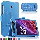 Infiland Folio Leather Case Fit Stand Cover For ASUS MeMO Pad 7 ME170CX 7-Inch Tablet / ASUS MeMO Pad 7 ME70CX 7-Inch / ASUS MeMO Pad 7 ME170C 7-Inch / ASUS Fonepad 7 FE170CG Tablet, Sky Blue