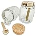 1ct. Premium 8oz Reusable Chefs Glass Spice / Salt Jar with Wooden Spoon
