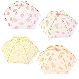 Set of 4 Extra Large Pop-up Mesh Food Cover Tent, 24 Inch, Reusable and Collapsible Outdoor Food Cover,Food Tent Keep Out Flies, Bugs, Mosquitos