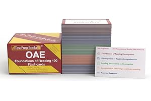 OAE Foundations of Reading (190) Study Cards: OAE Foundations of Reading Exam Prep and Practice Test Questions for the Ohio Assessments for Educators [Full Color Cards]