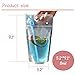 Drink Pouches Heavy Duty Hand-held Reclosable Zipper Stand-up Heat-proof Plastic Pouches with Straws, Case of 50