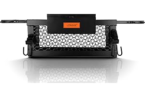 Lonsge Heavy Duty Tractor Basket,Universal-Fitting Tractor Tool Box Accessories,24x10x10in Tractor Basket Attachment Fits Most Tractor and Zero Turn Mower,Black