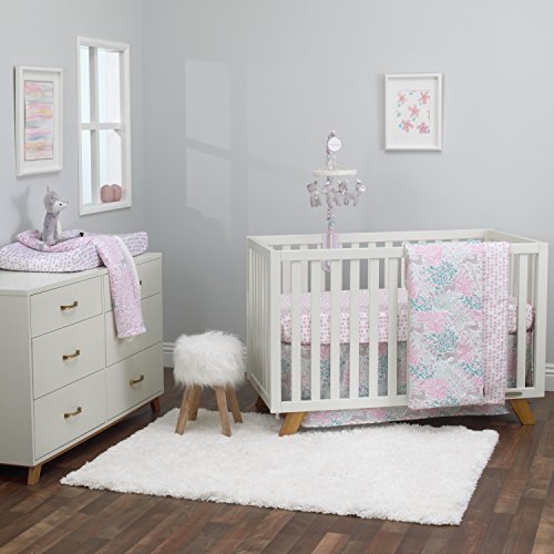 DwellStudio Sweet Fawn Deer/Forest Musical Mobile, Lavender/Aqua/Gray/White