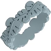 Enso Rings Nature Accent Silicone Wedding Ring - Ultra-Flexible, Breathable Silicone - Stackable & Giftable