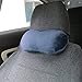 LANGRIA Infinity-Shape Car Neck Pillow Memory Foam Headrest Lumbar Support Cushion for Travel Work Commute with Removable Cover, CertiPUR-US Certified (Navy Blue)