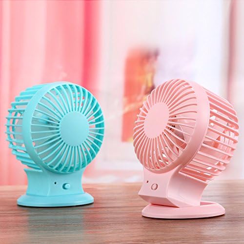 Roadacc (TM) Mini Portable Rechargeable Electric Fan With 2 Modes Speed Adjustable--Double Blades Mini Desktop Fan (pink)