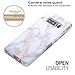 BAISRKE Galaxy Note 8 Case, Shiny Rose Gold Marble Design Bumper Matte TPU Soft Rubber Silicone Cover Phone Case for Samsung Galaxy Note 8 (2017) - White