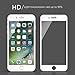 SPARIN iPhone 7 Plus Screen Protector, Edge to Edge Curved Tempered Glass Screen Protector for iPhone 7 Plus with [Scratch Proof] [Ultra Clear], White