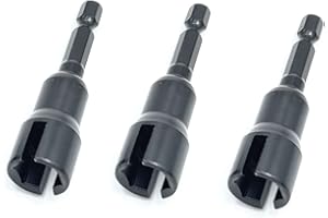 PANOVOS (3pc) Power Wing Nut Driver Set,Slot Wing nuts Drill Bit Socket Wrenches Tools Set,1/4" Hex Shank Drills Bits for Panel Nuts screws eye hook bolt