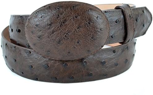 Original Brown Ostrich Skin Western Style Belt
