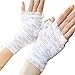 Gauss Kevin Sexy Summer Short Lace Gloves UV Protection Fingerless Gloves Wrist Length Prom Party Driving Wedding Gloves White